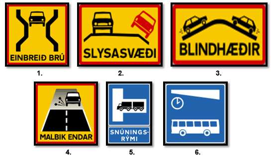 Islandes ceļa zīmes