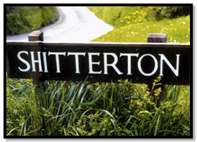 Shitterton - ceļa zīme
